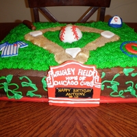 Chicago Cubs/wrigley Field Cake 