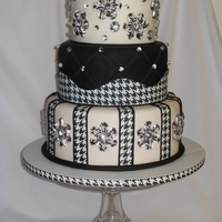 Icing Images & Isomalt Wedding Cake I covered the cake in fondant and quilted the middle tier. I used Icing Images for a fabric effect and suspended more icing images in...