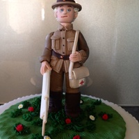 Topper Made For Hubbys Work Of An Old Style Ww1 Army Medic He Is Carrying A Stretcher Not A Good Photo Angle topper made for hubbys work of an old style ww1 army medic he is carrying a stretcher not a good photo angle