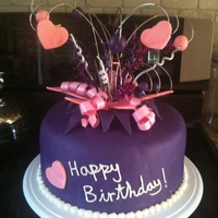 Purple Birthday Cake I made this for my aunts birthday cake!
