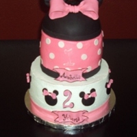 Minnie Mouse Buttercream with fondant accents.