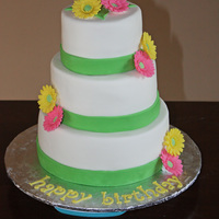 Gerbera Daisy Cake 