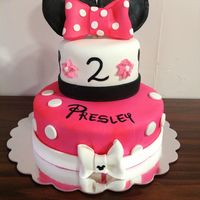 This Was A Minnie Mouse Cake We Did For A Friend It Was A Blast To Do Homemade Mmf And Bc Frosting I Painted The Number And 2 On To Get This was a Minnie Mouse cake we did for a friend. It was a blast to do. Homemade MMF and BC frosting. I painted the number and "2&quot...