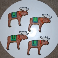 Moose Christmas Cookies This was my first time decorating cookies! I am very happy with the way they turned out - but MAN - they took forever!