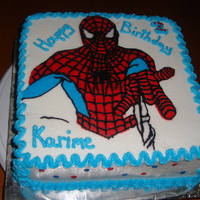 Spiderman Birthday Cake Buttercream decorated FBCT cake