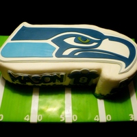 Seattle Seahawks Cake A birthday cake made for my grandson's 8th birthday party.