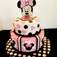 Minnie Mouse Cake This cake was donated to a local residential recovery center for their March childrens' birthday celebration - as a member of Birthday...