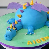 Blue Dragon Cake All is cake except the limbs and the decor