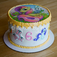 6 Cake For My Daughters Birthday I Found The Image On Top Online And Had It Printed On A Sugar Sheet The Images On The Sides Were Also P 6" cake for my daughter's birthday. I found the image on top online and had it printed on a sugar sheet. The images on the sides...