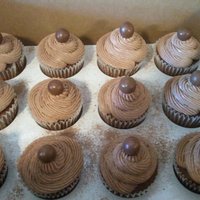 Malted Cuppycake Chocolate malted cupcakes. Not to bad at all.