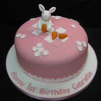 Pink Rabbit Cute pink rabbit for a first birthday