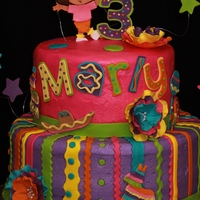 Marly's Birthday Fiesta! Made for a little girl celebrating her birthday on Cinco De Mayo. Iced in buttercream with fondant and gumpaste accents. Thanks to...