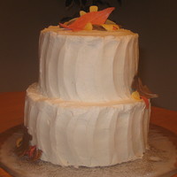 Fall Leaf Wedding Cake
