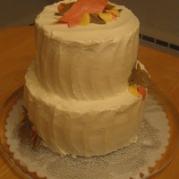 Fall Leaf Wedding Cake