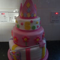 Princess Cake three tier princess cake. my friend saw this design on the internet and i tried to do it justice. haha! wish i was neater but she was...