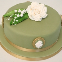 Wedgwood Cake this was a rich fruit cake for a 100th birthday. Her favourite flowers of lily of the valley and rose and she loved cherubs so I made some...