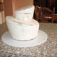 My First Topsy Turvy Whimsical Cake-Dirty Iced