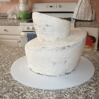 My First Topsy Turvy Whimsical Cake-Dirty Iced