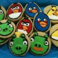 Angry Bird Cookies sugar cookies with royal icing