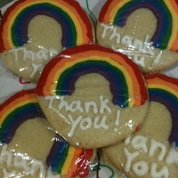 Rainbow Cookies For end of year teacher gifts