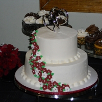 Wedding Cake this is the wedding cake and wedding cupcakes I made for my friends wedding