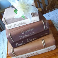 Stack Of Books Wedding Cake