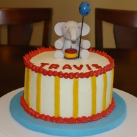 1 Yr Old Elephant Smash Cake 6" smash cake made to match invitation.