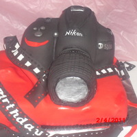 Camera Butter cake with French Vanilla Buttercreme filling covered in MMFondant, everything is edible