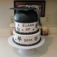 Graduation Cake vanilla marble with buttercream icinig
