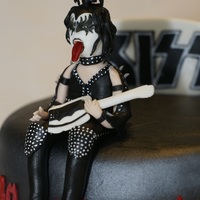 Kiss A cake for a girl turning 25. Got the order from her boyfriend so the text on the cakes side says "I was made for lovin' you...