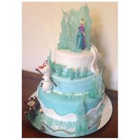 Frozen Cake! Ice Castlle made with Isomalt.
