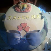 Christening Cake i love how this cake came out after i had some complication with the weather seeing that i live in the Caribbean. Its a fondant covered...