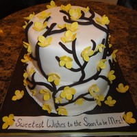 Bridal Shower Cake I made this cake for my very good friend's bff. It was made to match the invites for the wedding. I borrowed the saying from Giggy&#...