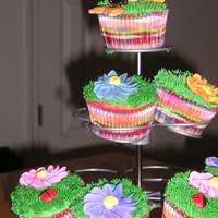 Spring Flowers Admittedly not the best photo but the idea was cool. The cupcakes are rainbow and the kindergarten class loved them!