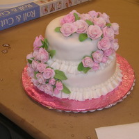 Tiered Pink Roses This is a cake class creation. I really liked making the roses.