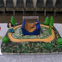 Wellness Trail/skateboard Park This cake was made for the grand opening in our town, for a wellness trail & skateboard park.
