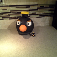 "bomb Bird" Angry Bird Big rice crispy treat.