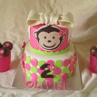 2Nd Birthday Monkey Cake For My Monkey! Thanks to fellow CCer russette80 for the inspiration.Tio tier is rice krispies, bottom is a carved (had a frozen square and didn't...