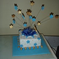 Explosion Cake Made in a cake decorating course I was taking- my very first explosion cake!!