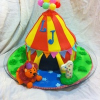 Circus Cake I made this for my nephews 1st birthday.My first attempt at a sculpted cake (free hand) and I made it on a very tight time frame (started...