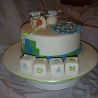 Adam's Arrival Cake I had to make this cake in my decorating course. I made it with the name "Adam" as one of my student's families were...