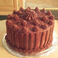Happy Birthday Chocolate fudge cake with Chocolate buttercream icing