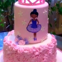 Hand Painted African American Ballerina I created this cake for my soon to be niece's dance school. The school's first recital was yesterday. The girls were absolutely...