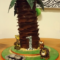 First Birthday Palm Tree Made for my nephews 1st birthday. Figures made from modeling chocolate and leaves from gumpaste. I flew all the from Colardo to Ohio with...