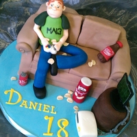 Xbox Sofa Cake sofa is cake as is the tv stand, the rest is sugar paste