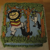 Let The Wild Rumpus Start/where The Wild Things Are Cake Strawberry cake with vanilla buttercream, FBCT.Birthday cake for a friend who loves this book.
