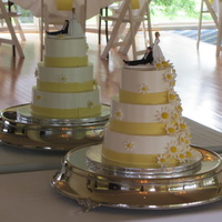 Smbc Frosting Fondant Wrap And Gumpaste Daisies SMBC frosting, fondant wrap and gumpaste daisies.