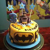 Batman Exploding Cake Here is my most recent cake. It is a Batman exploding cake.