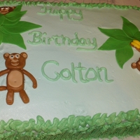Monkeys In Trees Buttercream w/Fondant Decorations