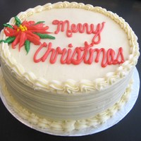 Merry Christmas 12" Red velvet cake w/ cream cheese icing. TFL
